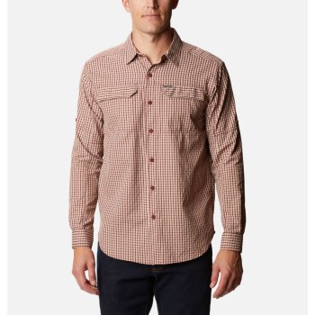 Columbia Silver Ridge 2.0 Plaid Long Sleeve, Camisa Rojos Para Hombre | 602184-DBG